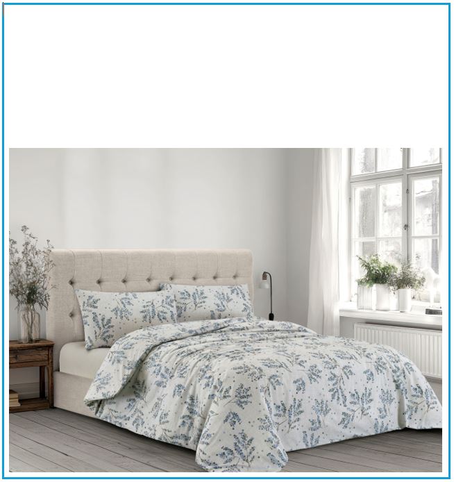 Housse de couette 100 % coton fabriquée en Italie | Lavable et séchable en machine | Tailles King, Queen et Simple - article Sambuco