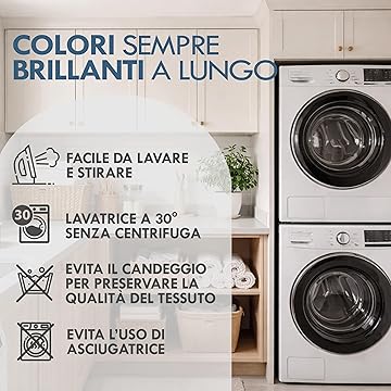 Istruzioni manutenzione completo lenzuola in raso di cotone: lavabile in lavatrice, evitare asciugatrice, tessuto morbido e resistente”