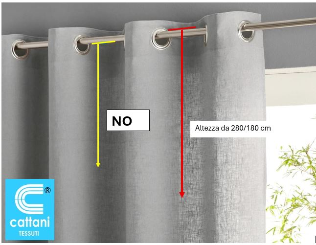 Guida per prendere la misura corretta dell’altezza della tenda partendo da sopra il bastone